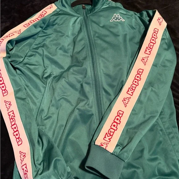 Kappa Men's Teal and Pink Track Jacket - Picture 4 of 4